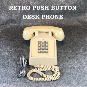 Retro Push Button Traditional Landline Desk Phone
